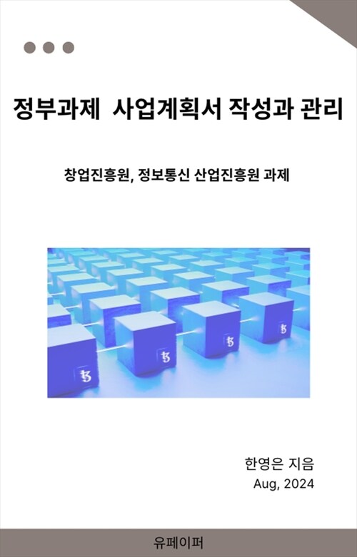 정부과제 사업계획서 작성과 관리 - 창업진흥원, 정보통신 산업진흥원 과제 (커버이미지)